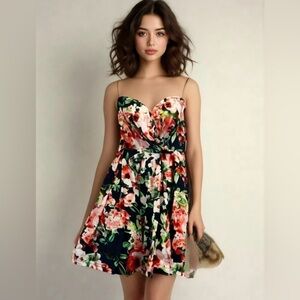 ENVY + Grace Floral Strapless Dress XS